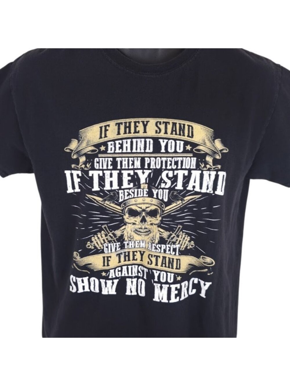 Norse Viking T Shirt Mens Size Medium Black If They Stand Beside You